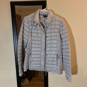 Gray down winter coat